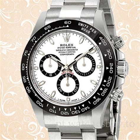 Rolex Daytona 116500WSO Masculino 40mm Mostrador Branco Tom Prata