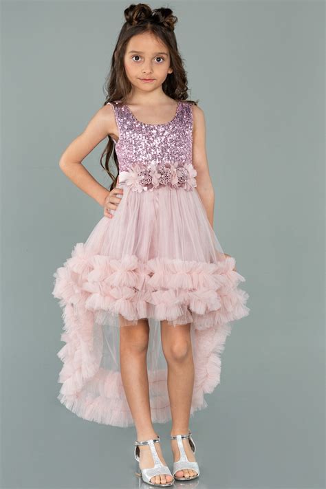 Puder Abendkleid F R Kinder Kurz Abk Abiyefon