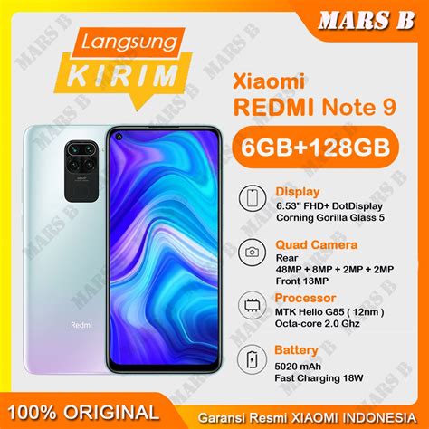 Jual Xiaomi Redmi Note 9 6GB 128GB Garansi Resmi Shopee Indonesia