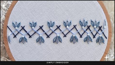 Gorgeous Simple BorderLine Stitch For Beginners Hand Embroidery