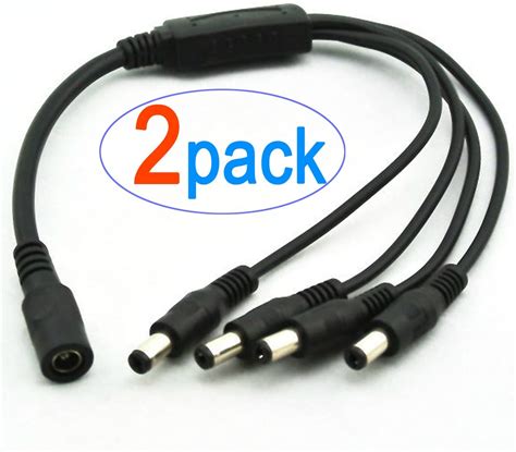 Pack To Way Port Dc Power Split Splitter Cable Pigtail For Cctv