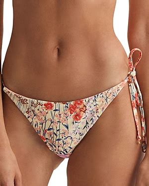 REISS Daniella Bikini Bottom Pink Print Editorialist