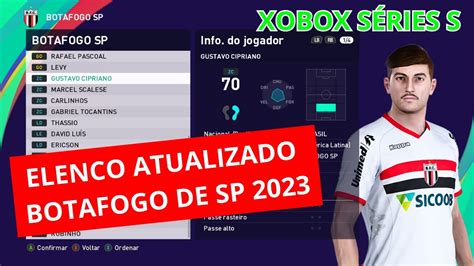 ELENCO ATUALIZADO BOTAFOGO SP 2023 NO PES 2021 XBOX SÉRIES S 25 03