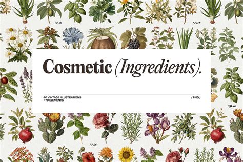 Cosmetic Ingredients - old botanical illustrations on Behance