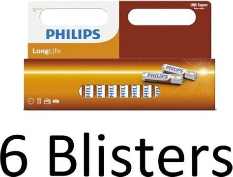 Stuks Blisters A St Philips Longlife Aaa Batterijen Bol