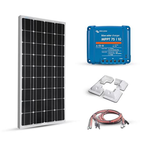 Kit Solaire 100W 12V Camping Car Caravane Bateau Victron Energy AP5