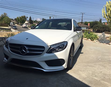 Lease Take Over: 2015 Mercedes Benz C300 White on Red Interior - LA ...