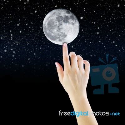 Touching The Moon Stock Image Royalty Free Image ID 10035821