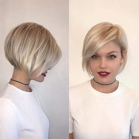 Amazon Queentas Pixie Layered Short Blonde Wigs For White Women