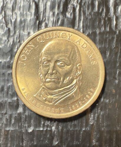 Presidential 1 Dollar Coin 6th President John Quincy Adams 2008 D