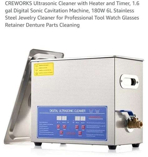 Creworks Ultrasonic Cleaner With Heater And Timer 16 Gal Digital Sonic Cavitation Machine