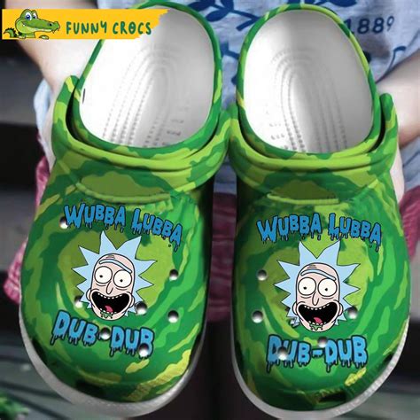 Wubba Lubba Dub Dub Rick And Morty Green Crocs Slippers Discover