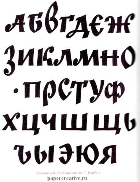 Декоративный шрифт Украинский образец написания Caligraphy Alphabet