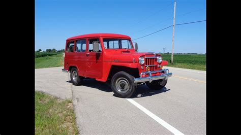 1955 Willys Jeep Utility Wagon In Red And Ride On My Car Story With Lou