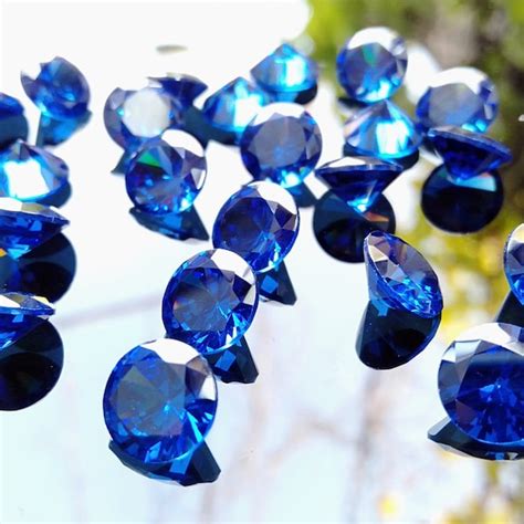 Blue Cubic Zirconia Stones Etsy