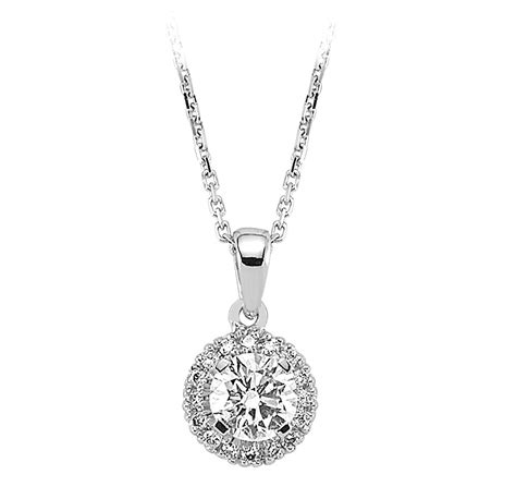 Solit R Diamant Collier Ct Wei Gold Karat Diamondoro De