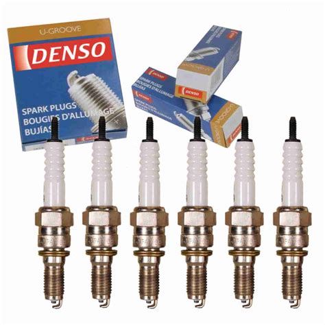 6 Pc DENSO 4129 Standard U Groove Spark Plugs For U27FER9 Ignition Wire