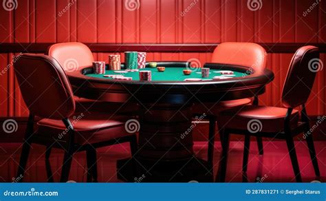 A Poker Table with Cards and Chips on it. Generative AI Image. Stock ...