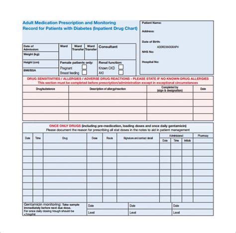 15 Patient Chart Templates Doc Pdf Excel