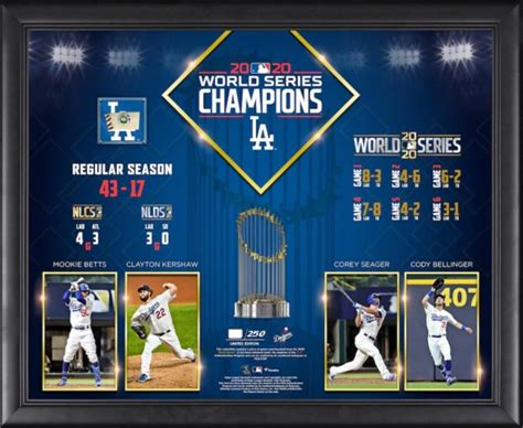 Shop La Dodgers Framed 16 X 20 2020 Mlb World Series Champions