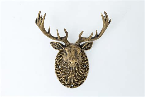 Highland Stag Door Knocker For Front Door Polished Solid Etsy