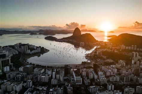 Sunrise in Rio De Janeiro with Sugarloaf Mountain Stock Image - Image ...