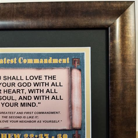 The Greatest Commandment Matthew Bible Scripture Verse Love | Etsy