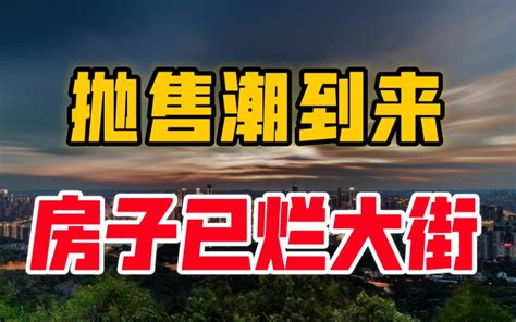 抛售潮来临，二手房多到烂大街，专家建议不要盲目抄底 大飞说房 大飞说房 哔哩哔哩视频