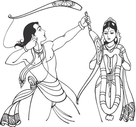 Rama And Sita Drawing