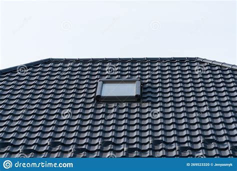 Tile Installed on the Roof. Metal Tiles, Roofing Stock Photo - Image of ...