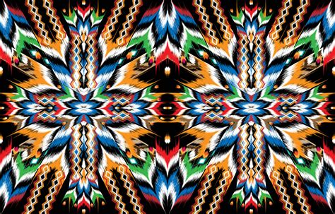 Ikat Indian Seamless Pattern Design For Fabric Textile Molde Patron