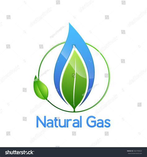 Natural Gas Logo Isolated On White Stock Vector (Royalty Free ...