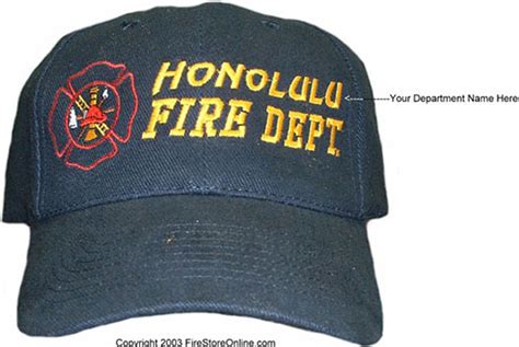 Custom Embroidered Hat (fire dept) - Design Your Own Online - Firestoreonline