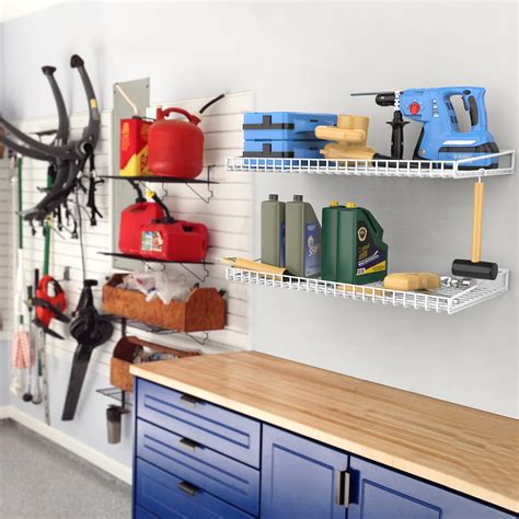 Snapklik.com : WALMANN 2 Pack Garage Wall Shelf, 23.5 X 12 Wall Mounted ...