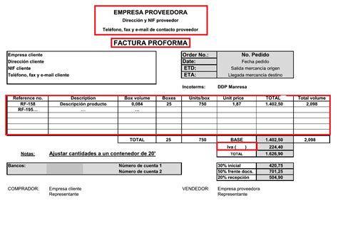 Factura Proforma Actualizado Julio 2023