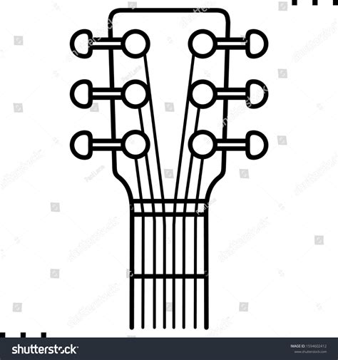 Guitar Headstock Line Art Icon 스톡 벡터로열티 프리 1594602412 Shutterstock