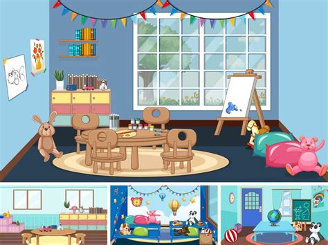 cartoon classroom background vector art icons  graphics