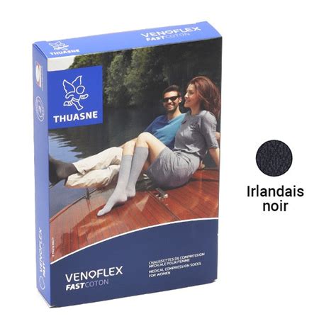 Chaussettes De Contention Femme Thuasne Venoflex Fast Coton Classe 3