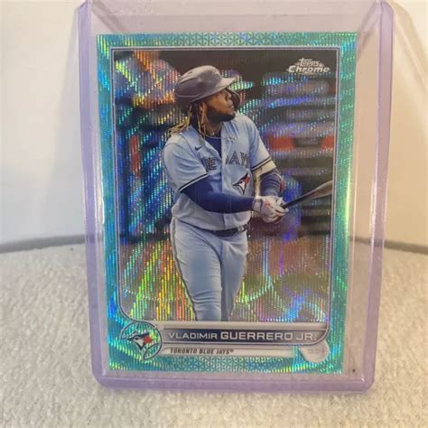 VLADIMIR GUERRERO JR 2022 Topps Chrome Aqua Parallel SP 199 81 TOR