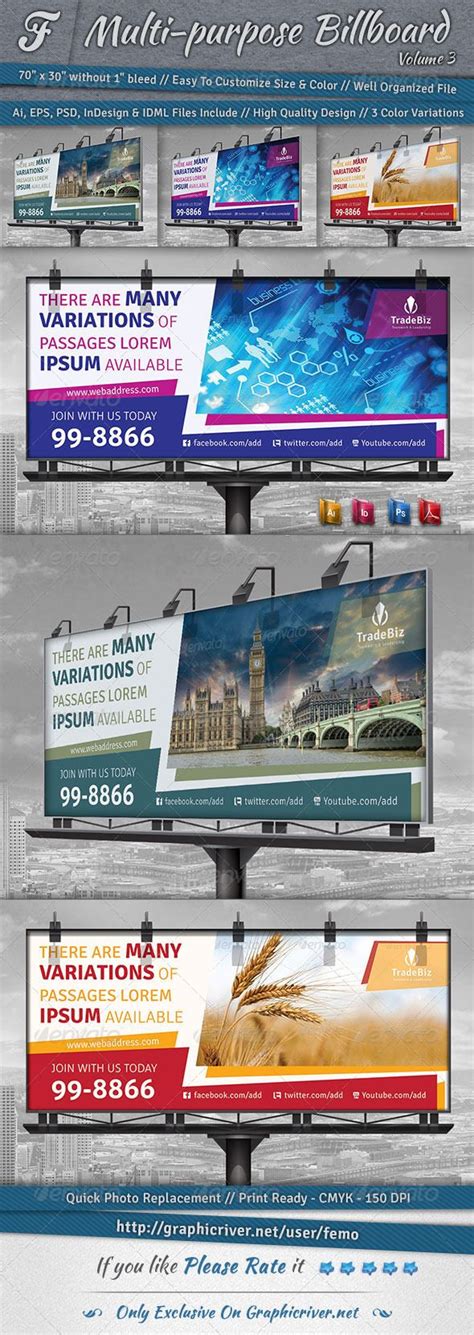 Multi Purpose Billboard Volume 3 Billboard Signage Design Signage