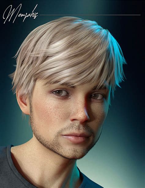 Memphis Hair For Genesis 8 Males Daz 3d