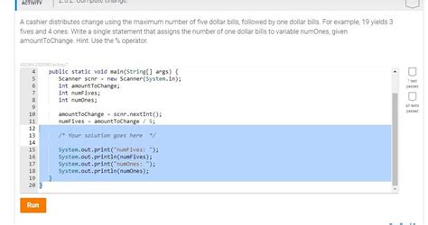 Solved A Cashier Distributes Change Using The Maximum Number Chegg