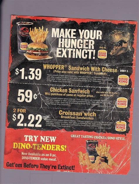 I found some old Burger King coupons, : nostalgia