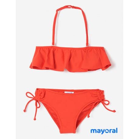 Mayoral Verano 2022 Bikini niña Rojo Carmín