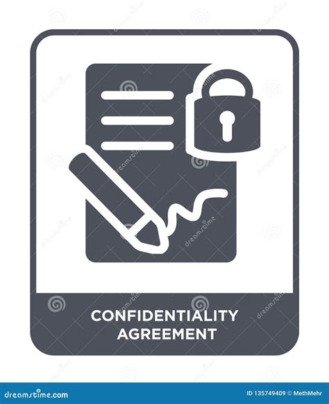 Confidentiality Agreement Icon In Trendy Design Style Confidentiality