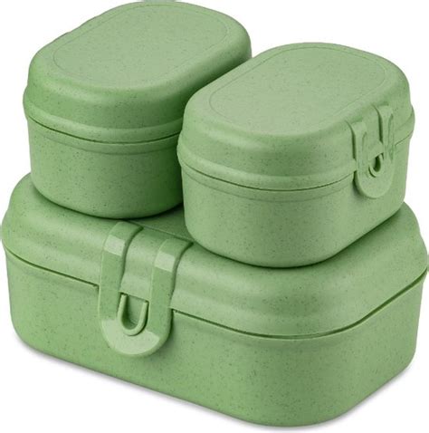 Lunchbox Set Mini Delig Organic Blad Groen Koziol Pascal