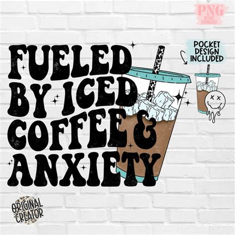 Fueled By Iced Coffee Png Etsy