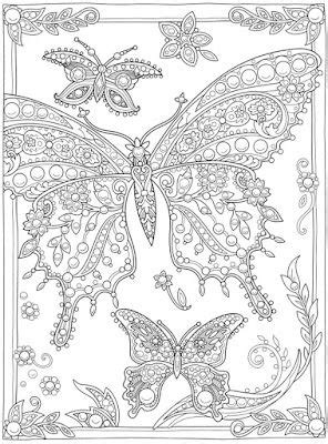 Dragonfly Treasure Butterflies Flights Of Fancy Coloring Pages