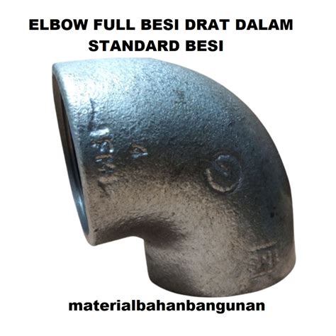 Jual Knie Full Besi Derajat Inch Drat Saluran Air Sambungan Belok