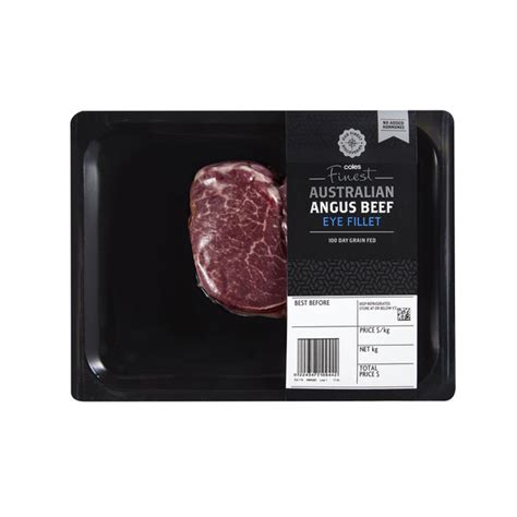 Buy Coles Finest Angus Beef Eye Fillet Stk Coles